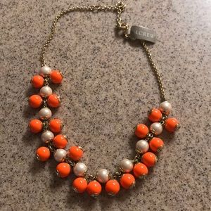J. Crew NEW WITH TAG orange white gold necklace